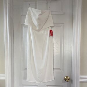 ASOS White Strapless Dress